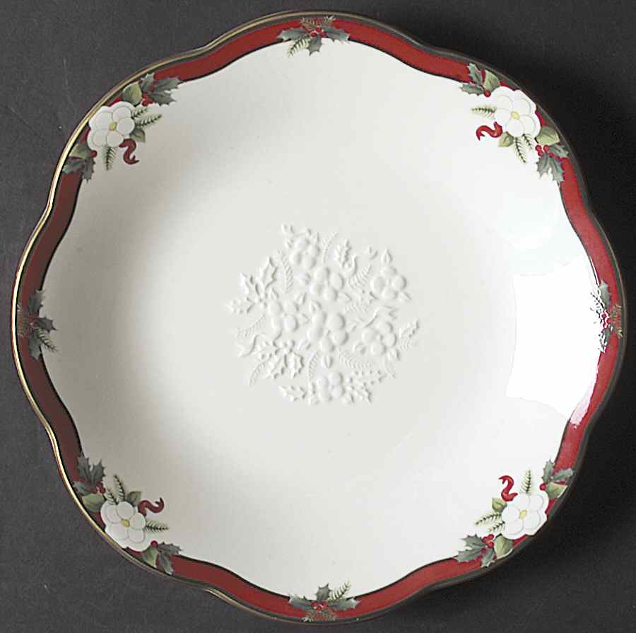 Yuletide (Bone) Open Candy Dish by Pfaltzgraff-1