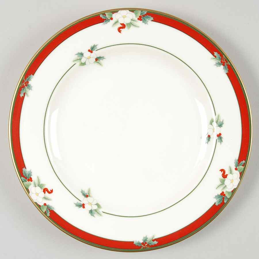 Yuletide (Bone) Bread & Butter Plate by Pfaltzgraff-1