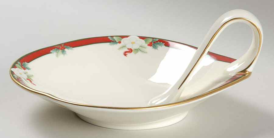 Yuletide (Bone) Open Candy Dish by Pfaltzgraff-1