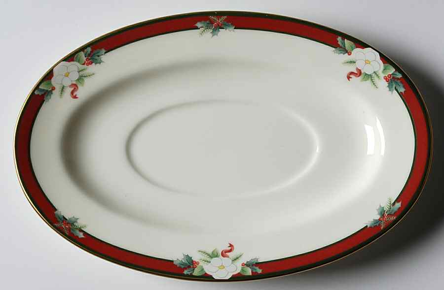 Yuletide (Bone) Relish/Gravy Underplate by Pfaltzgraff-1