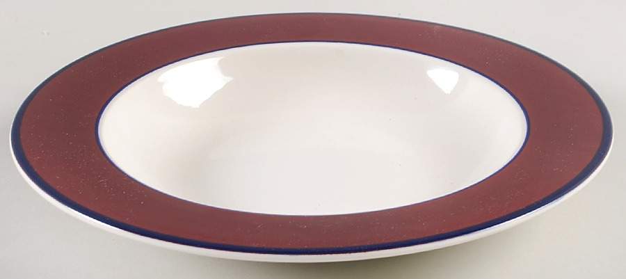 Spa Maroon (Coupe) Rim Soup Bowl by Pagnossin-1