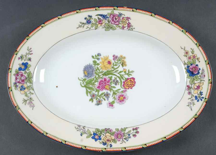 3552 12" Oval Serving Platter by Phoenix (Czech)-1