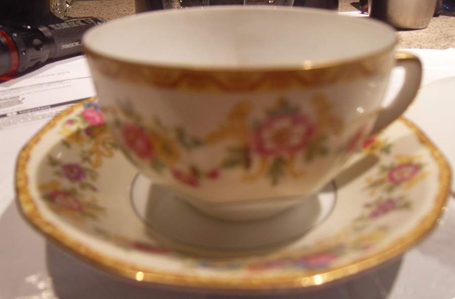PHE9 Flat Cup & Saucer Set by Phoenix (Czech)-1