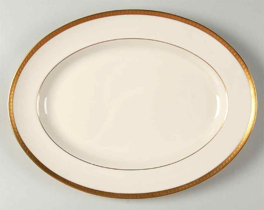 Ambassador 12" Oval Serving Platter by Pickard-1
