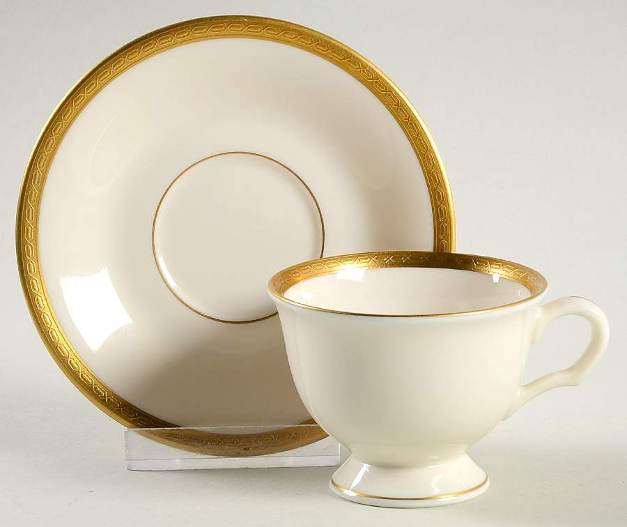 Ambassador Footed Demitasse Cup & Saucer Set by Pickard-1