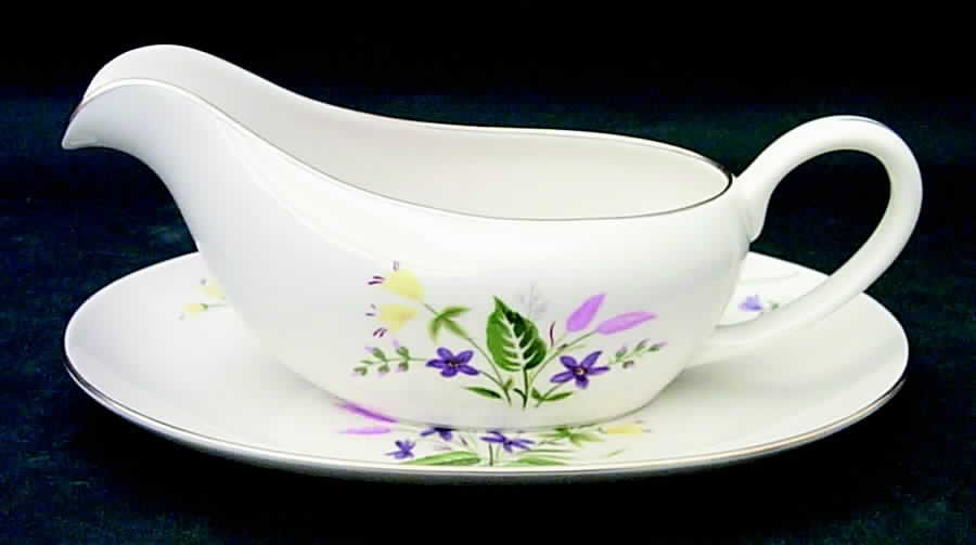 April Gravy Boat & Underplate by Pickard-1