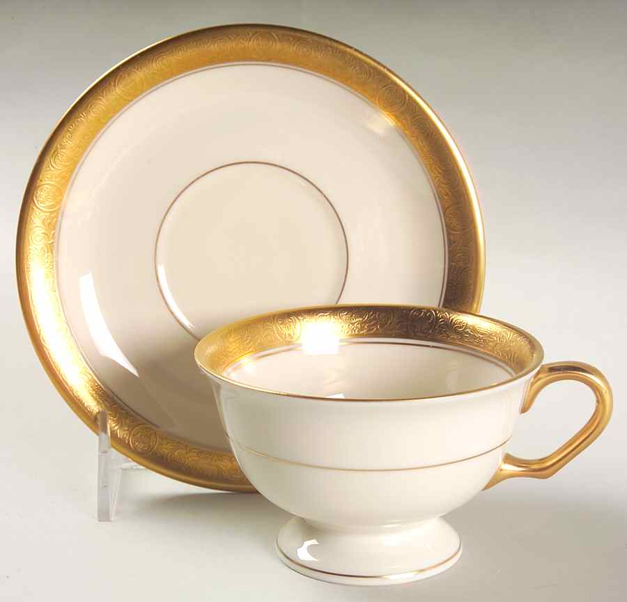 Athenian Footed Cup & Saucer Set by Pickard-1