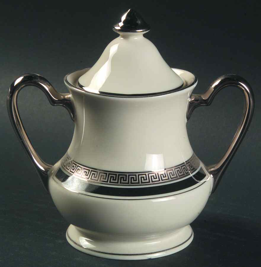 Athena Sugar Bowl & Lid by Pickard-1
