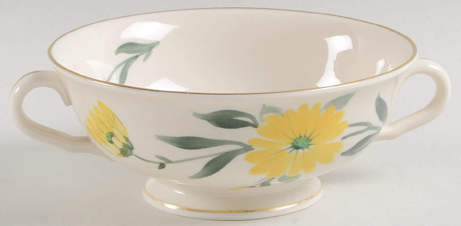 Aurora Footed Cream Soup Bowl by Pickard-1