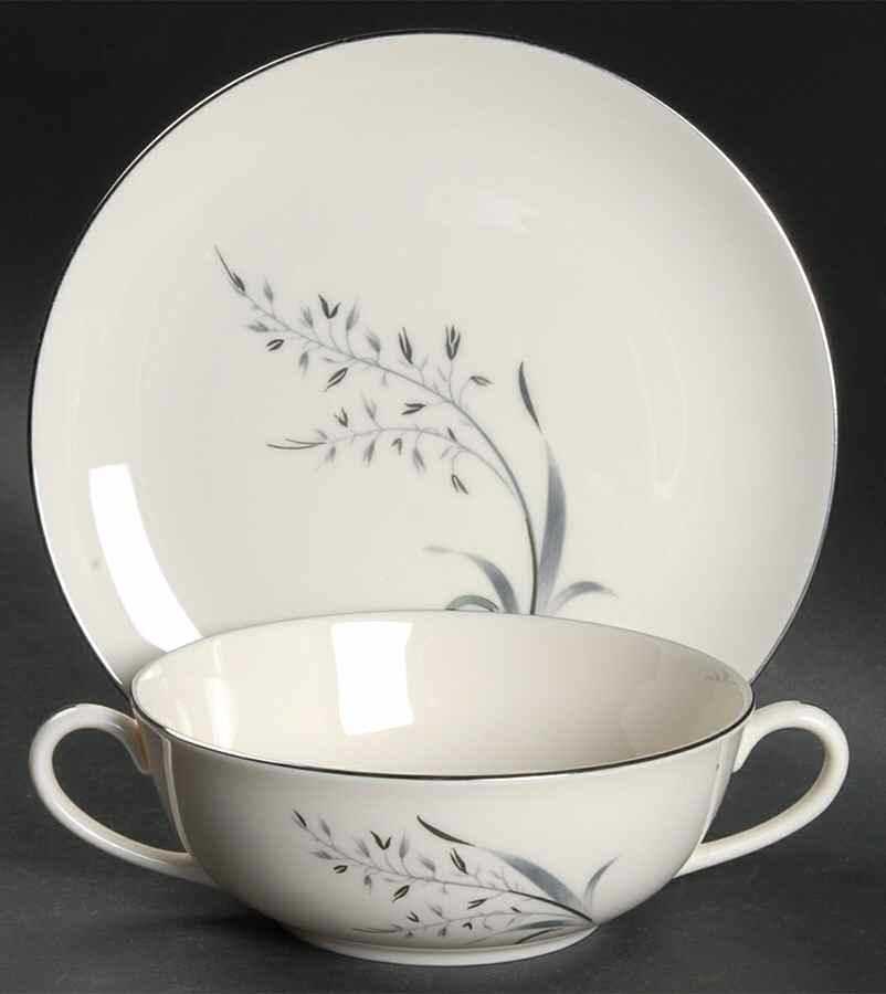 Avena Flat Cream Soup Bowl & Saucer Set by Pickard-1