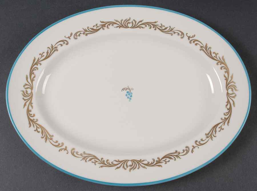 Baroque 12" Oval Serving Platter by Pickard-1