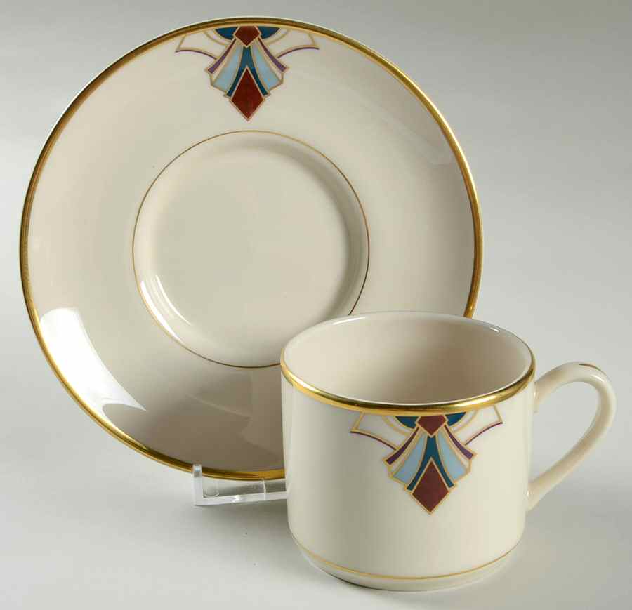 Bijou Flat Cup & Saucer Set by Pickard-1
