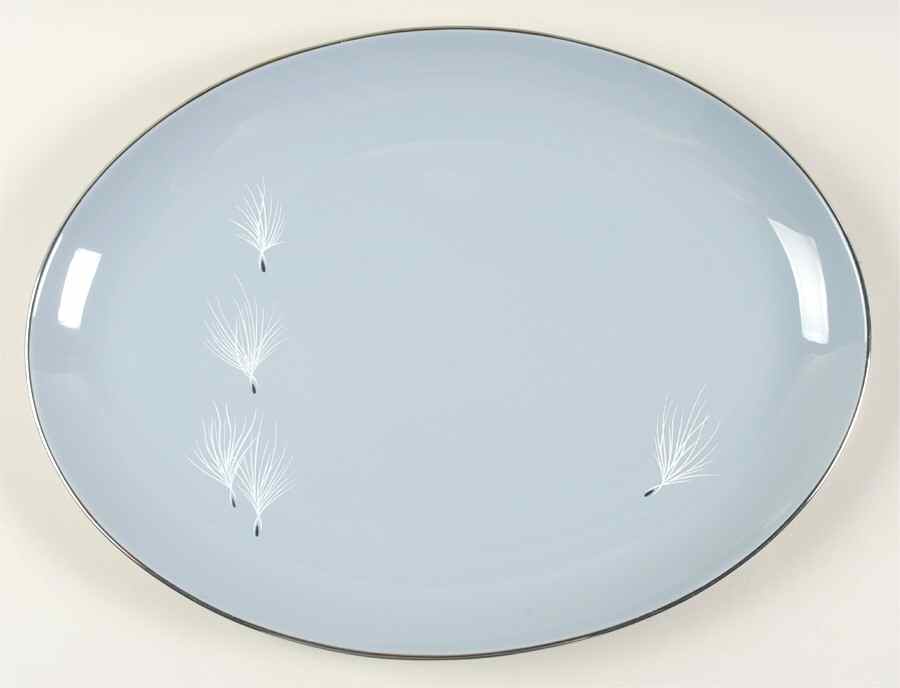 Blue Skies 15" Oval Serving Platter by Pickard-1