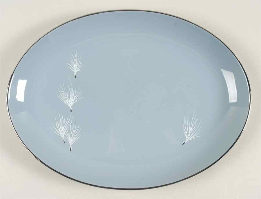 Blue Skies 12" Oval Serving Platter by Pickard-1