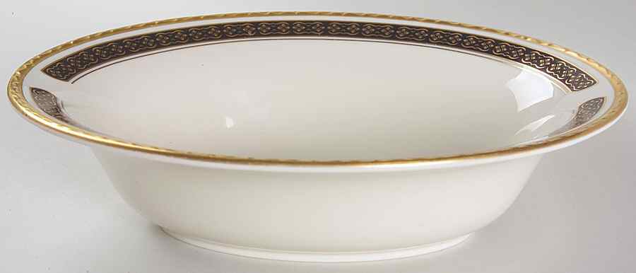 Black Sapphire 9" Oval Vegetable Bowl by Pickard-1