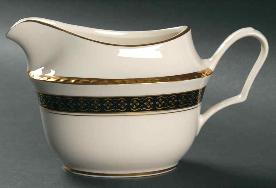 Black Sapphire Creamer by Pickard-1