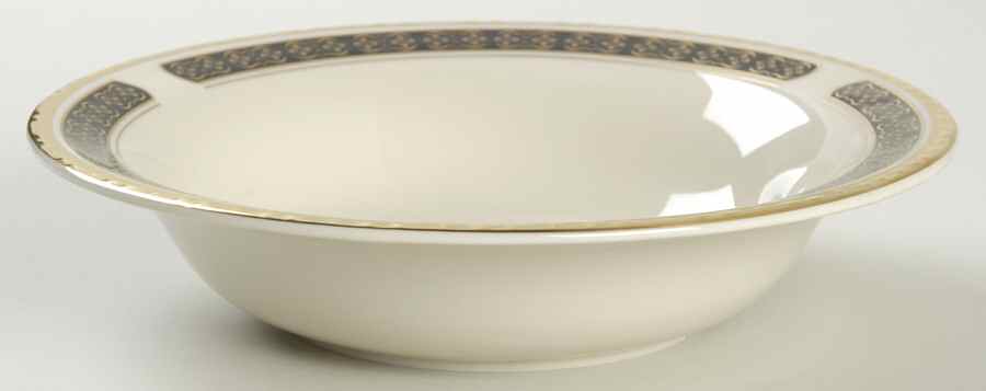 Black Sapphire Rim Soup Bowl by Pickard-1