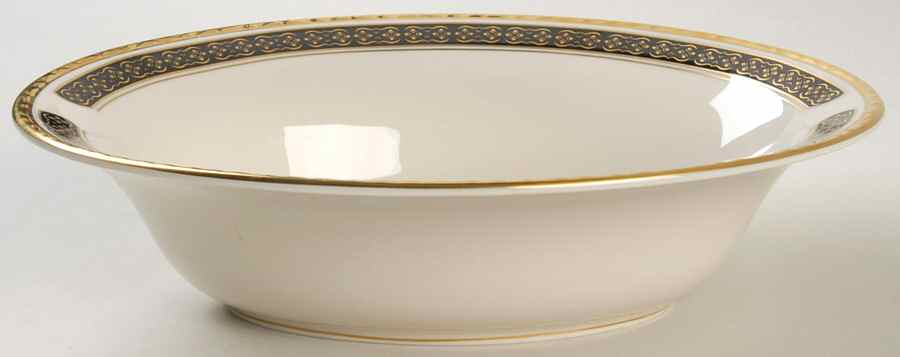 Black Sapphire 9" Oval Vegetable Bowl by Pickard-1
