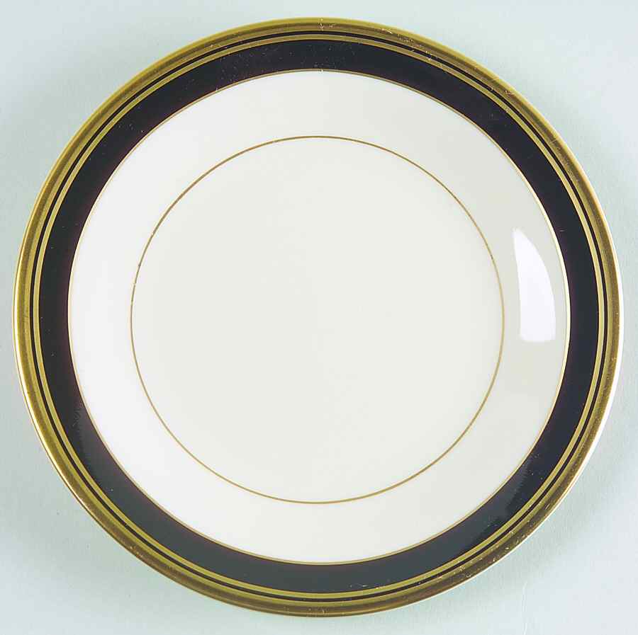 Black Satin Bread & Butter Plate by Pickard-1