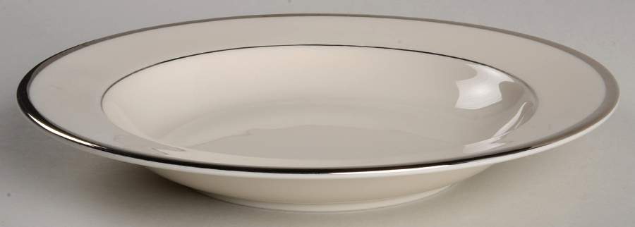Bracelet Platinum Large Rim Soup Bowl by Pickard-1