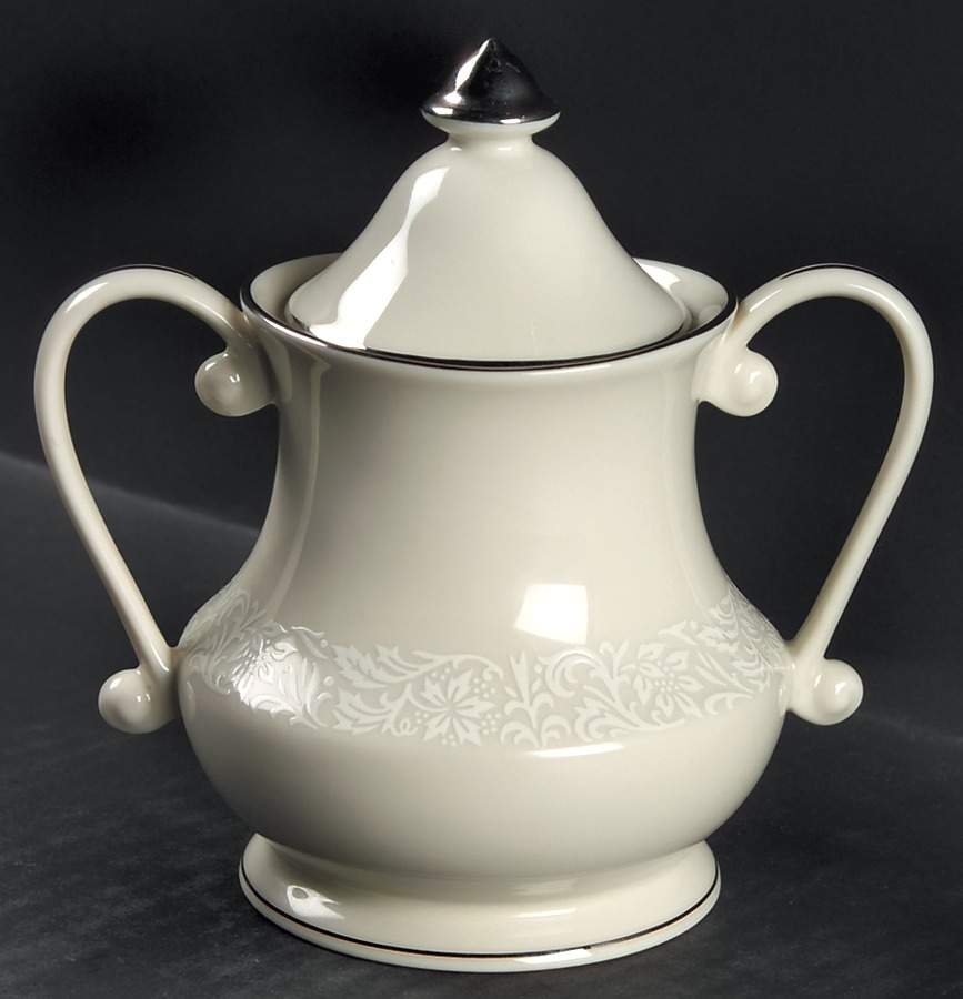 Brocade Sugar Bowl & Lid by Pickard-1