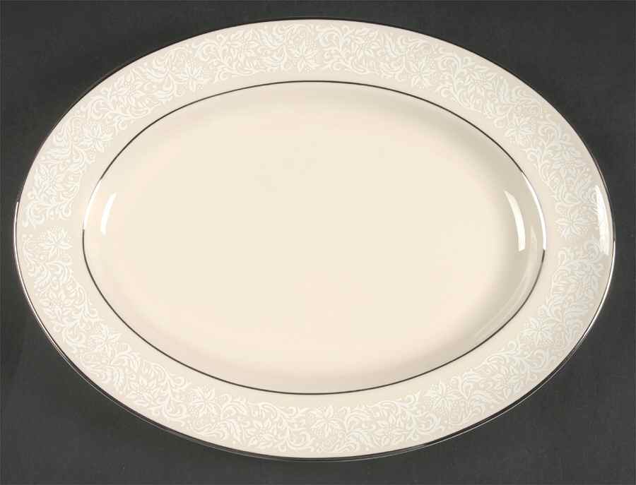 Brocade 12" Oval Serving Platter by Pickard-1