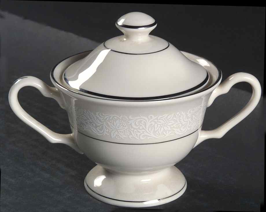 Brocade Sugar Bowl & Lid by Pickard-1
