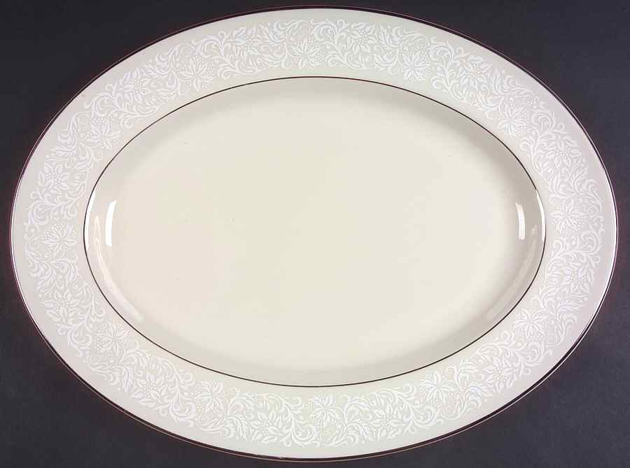 Brocade 15" Oval Serving Platter by Pickard-1