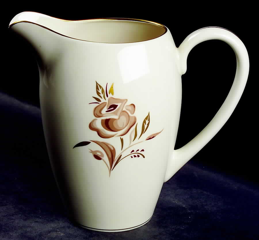 Brown Rose 40 Oz Pitcher by Pickard-1