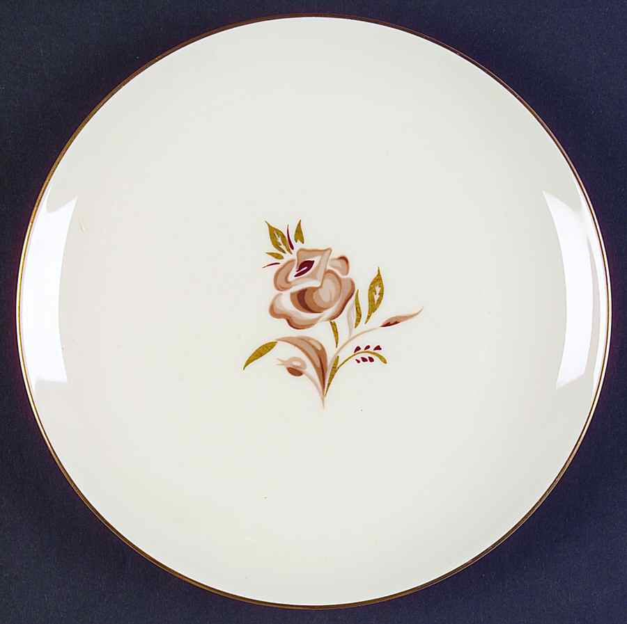 Brown Rose Bread & Butter Plate by Pickard-1