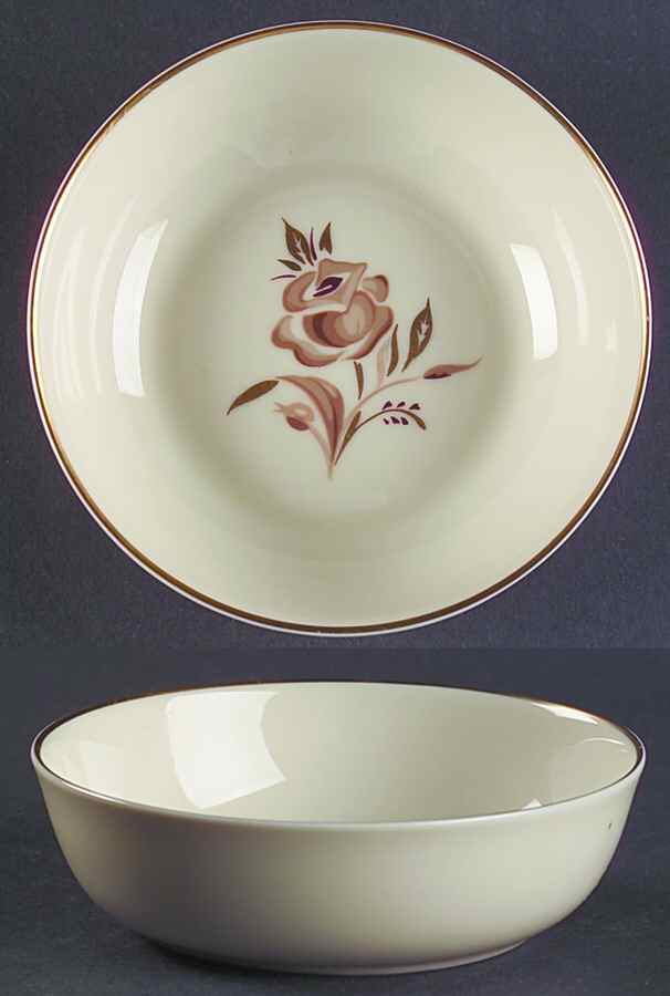 Brown Rose Fruit/Dessert (Sauce) Bowl by Pickard-1
