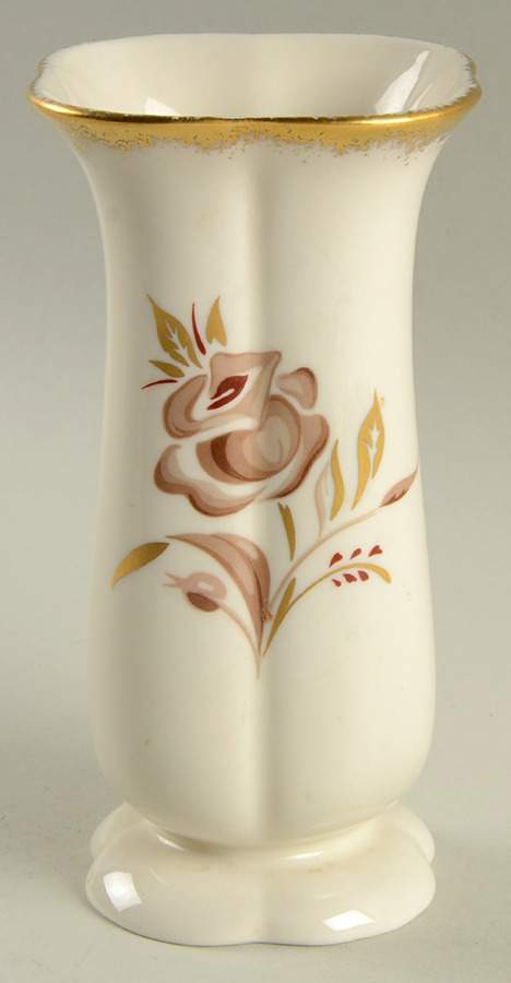 Brown Rose 5" Vase by Pickard-1