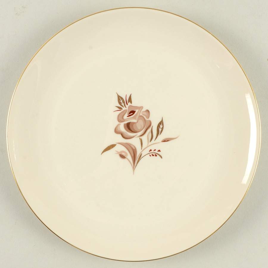 Brown Rose Salad Plate by Pickard-1