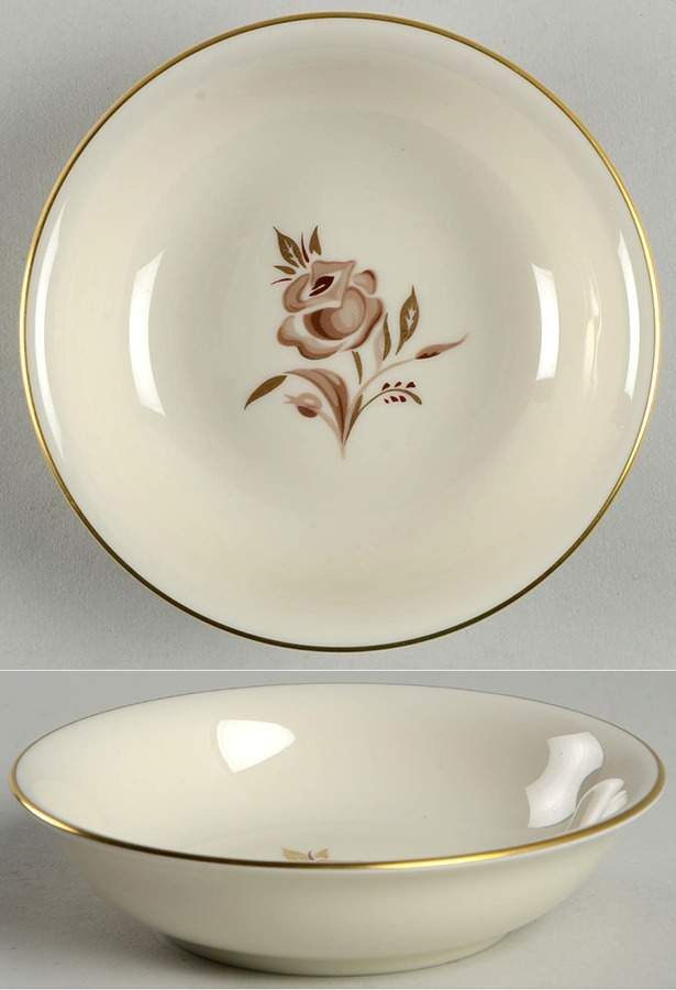 Brown Rose Fruit/Dessert (Sauce) Bowl by Pickard-1