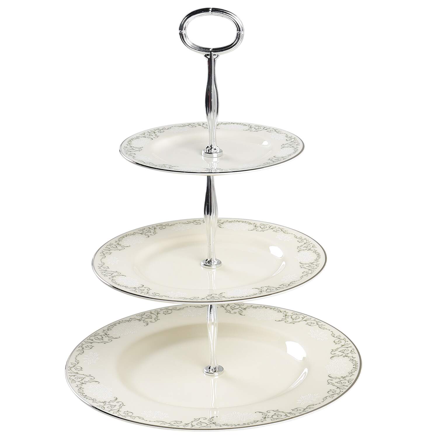 Cameo 13 7/8"-14 1/4" 3-Tiered Serving Tray(DP,SP,BB) HC by Pickard-1