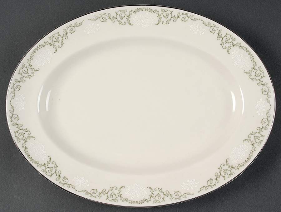 Cameo 12" Oval Serving Platter by Pickard-1
