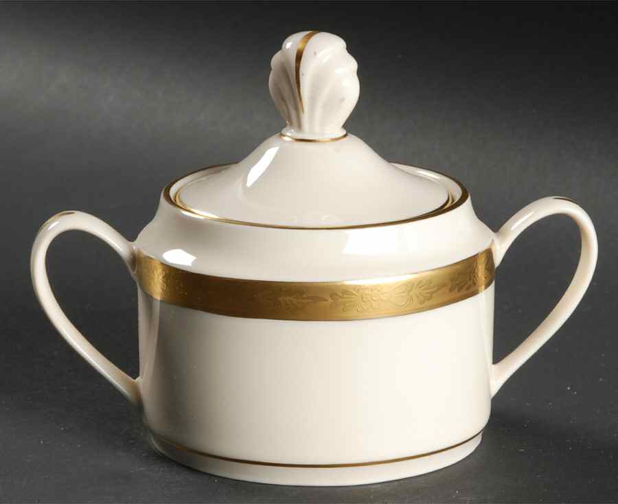 Camelot Sugar Bowl & Lid by Pickard-1