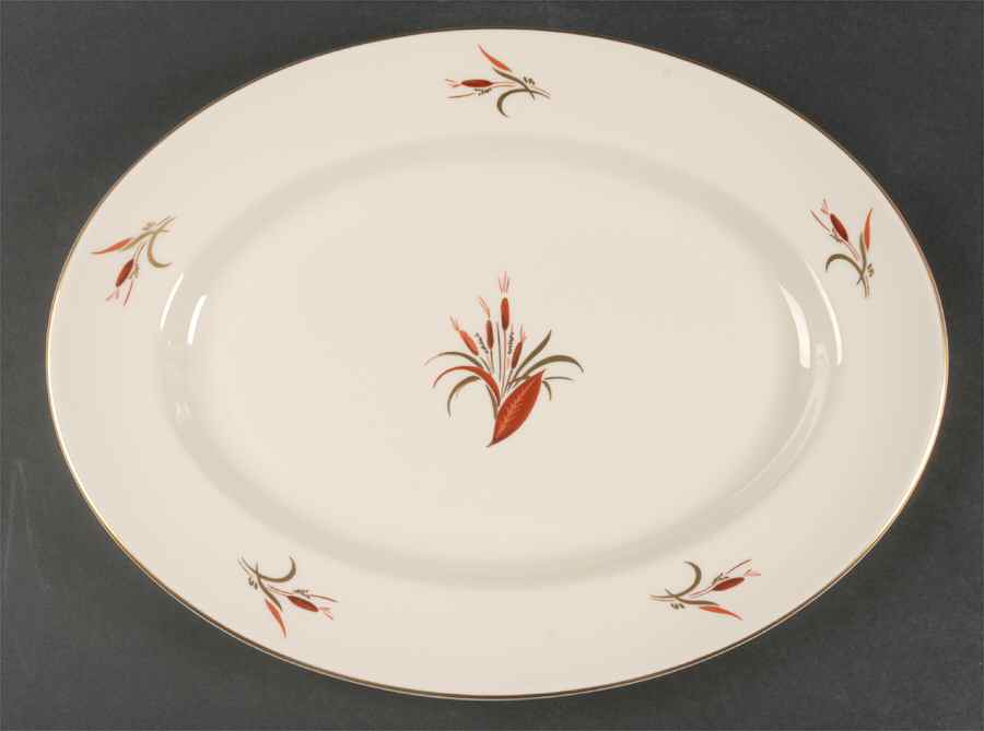 Cattails 15" Oval Serving Platter by Pickard-1