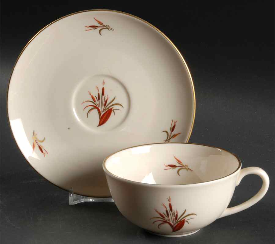 Cattails Flat Cup & Saucer Set by Pickard-1