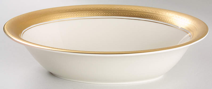Centennial (Ivory Background) 9" Oval Vegetable Bowl by Pickard-1