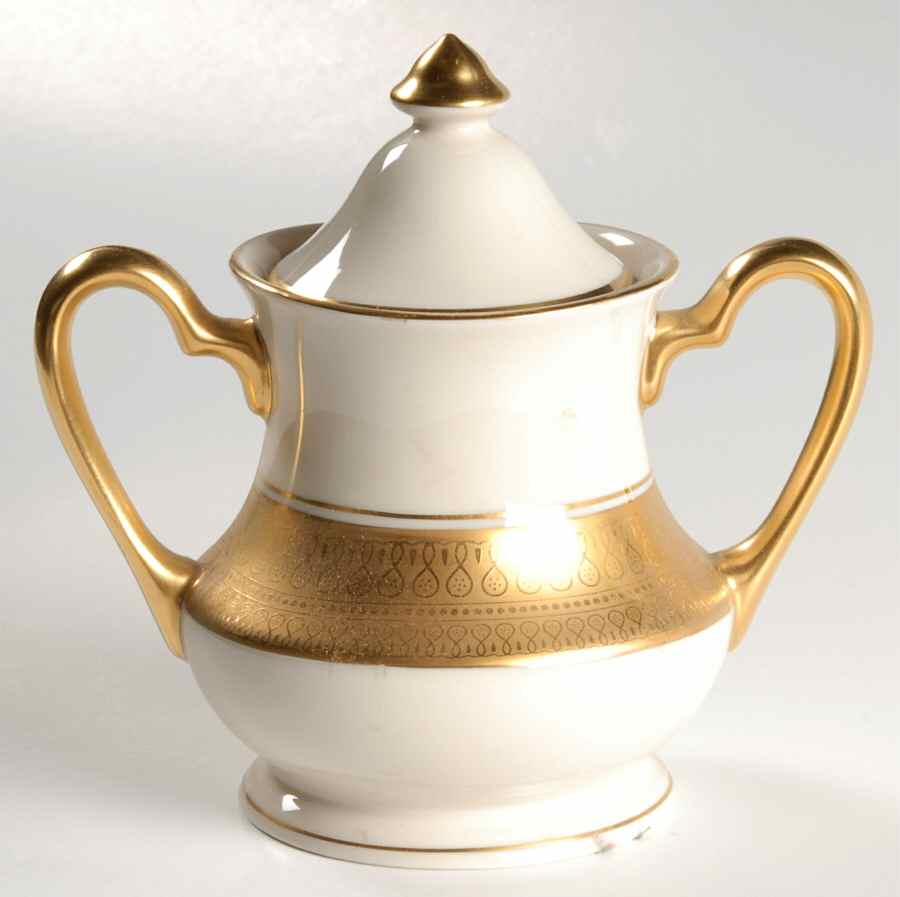 Centennial (Ivory Background) Sugar Bowl & Lid by Pickard-1