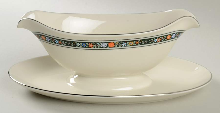 Chalet Gravy Boat with Attached Underplate by Pickard-1