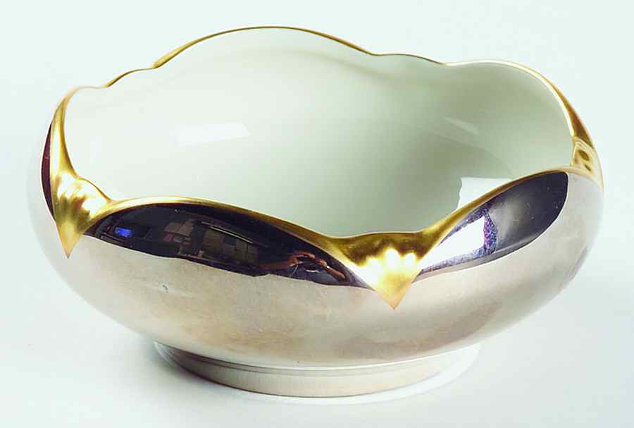 Champagne (Ivory Background) Tulip Bowl by Pickard-1