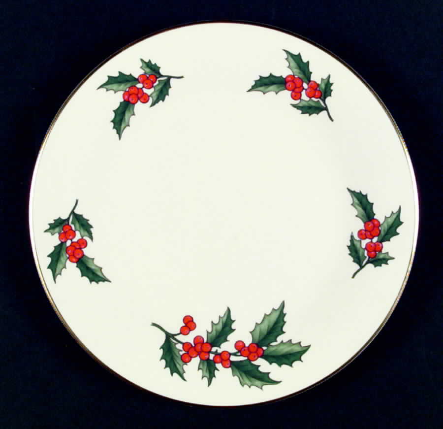 Christmas Gold Accent Salad Plate by Pickard-1