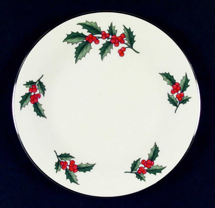 Christmas Platinum Accent Salad Plate by Pickard-1