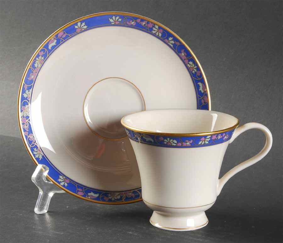 Classic Cloisonne Footed Cup & Saucer Set by Pickard-1