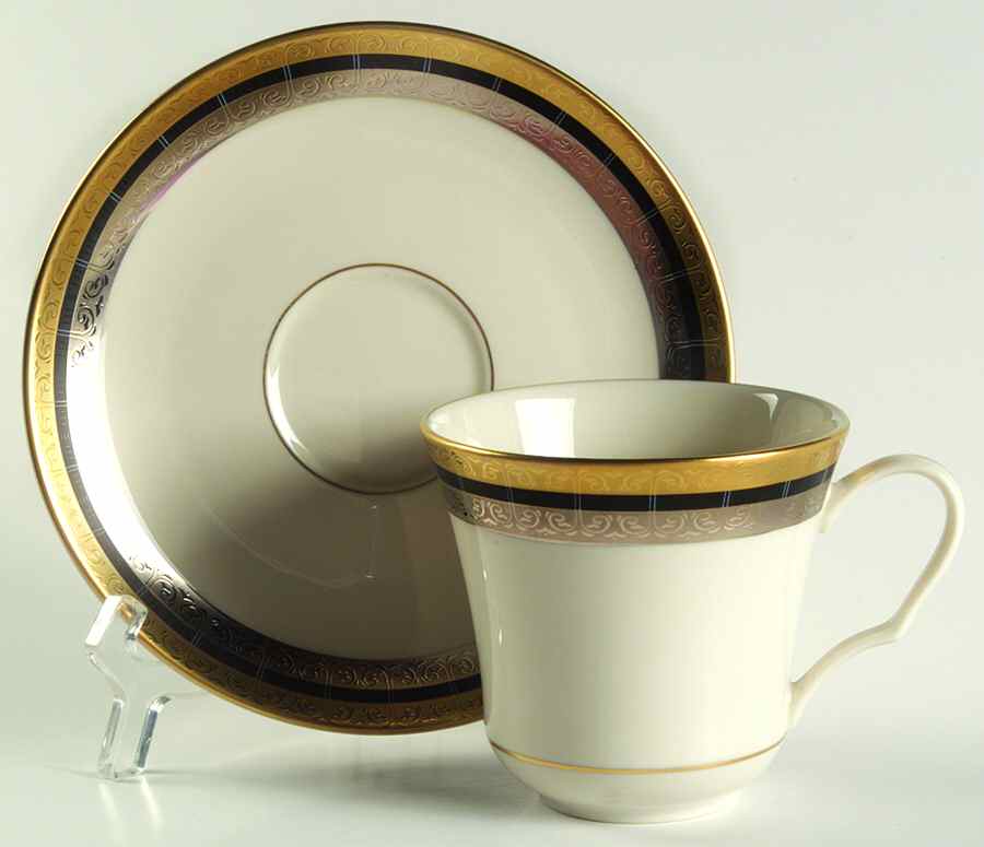 Corinthian Flat Cup & Saucer Set by Pickard-1
