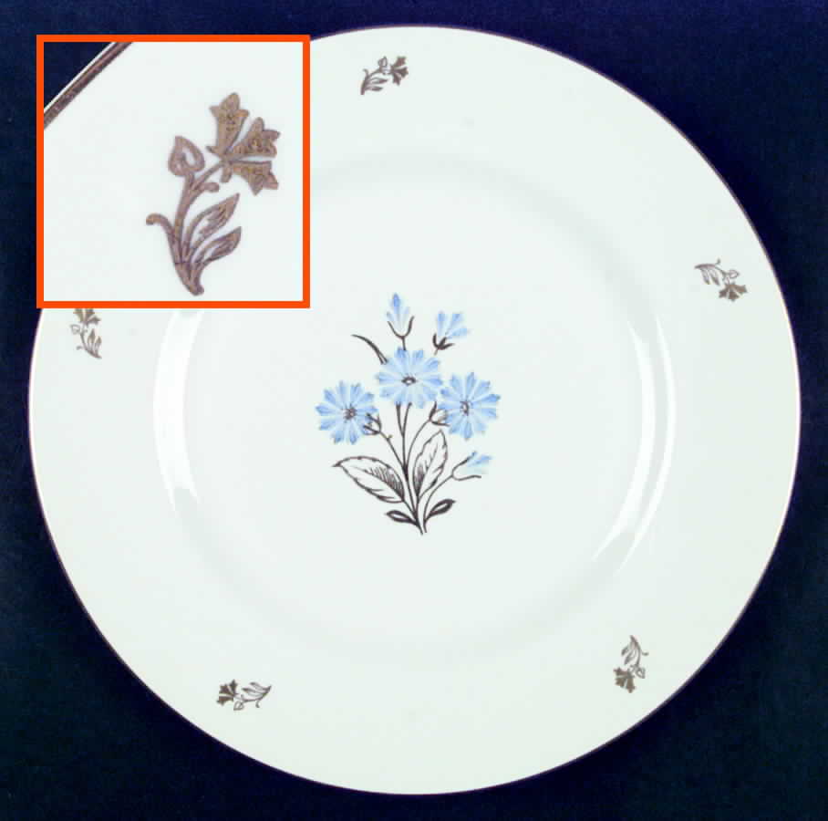 Cornflower Blue Dinner Plate by Pickard-1