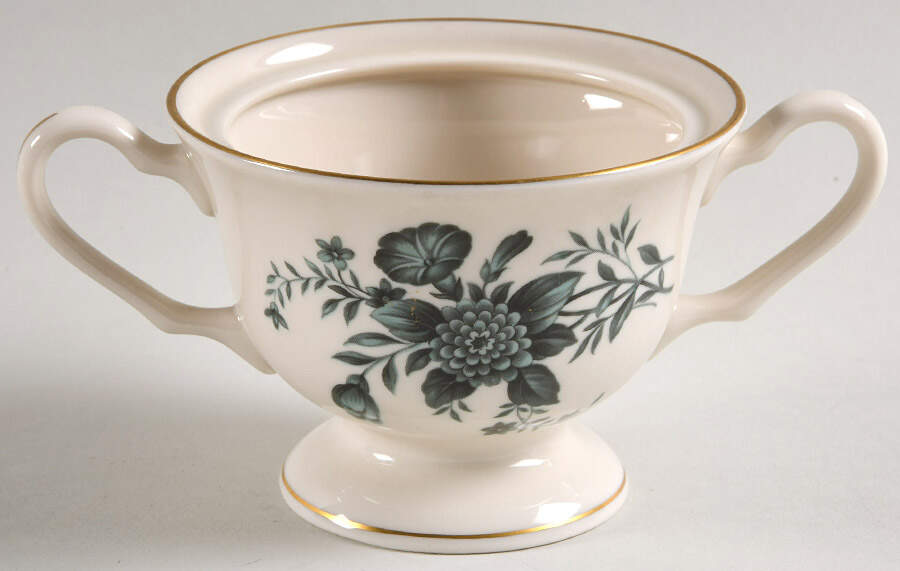 Diana Green Sugar Bowl No Lid by Pickard-1