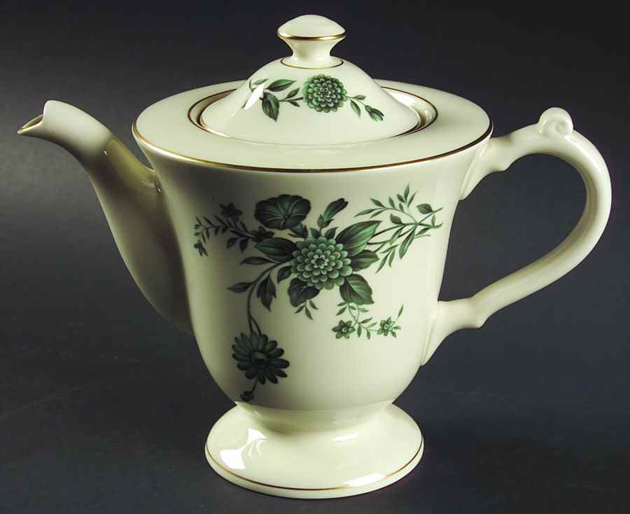 Diana Green Coffee Pot & Lid by Pickard-1